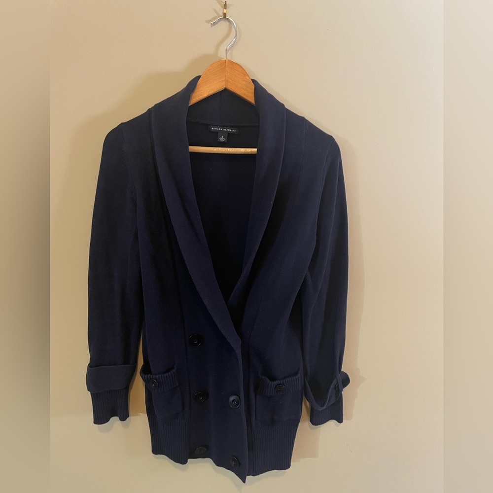 BANANA REPUBLIC Women’s cardigan, navy blue sz S, nautical